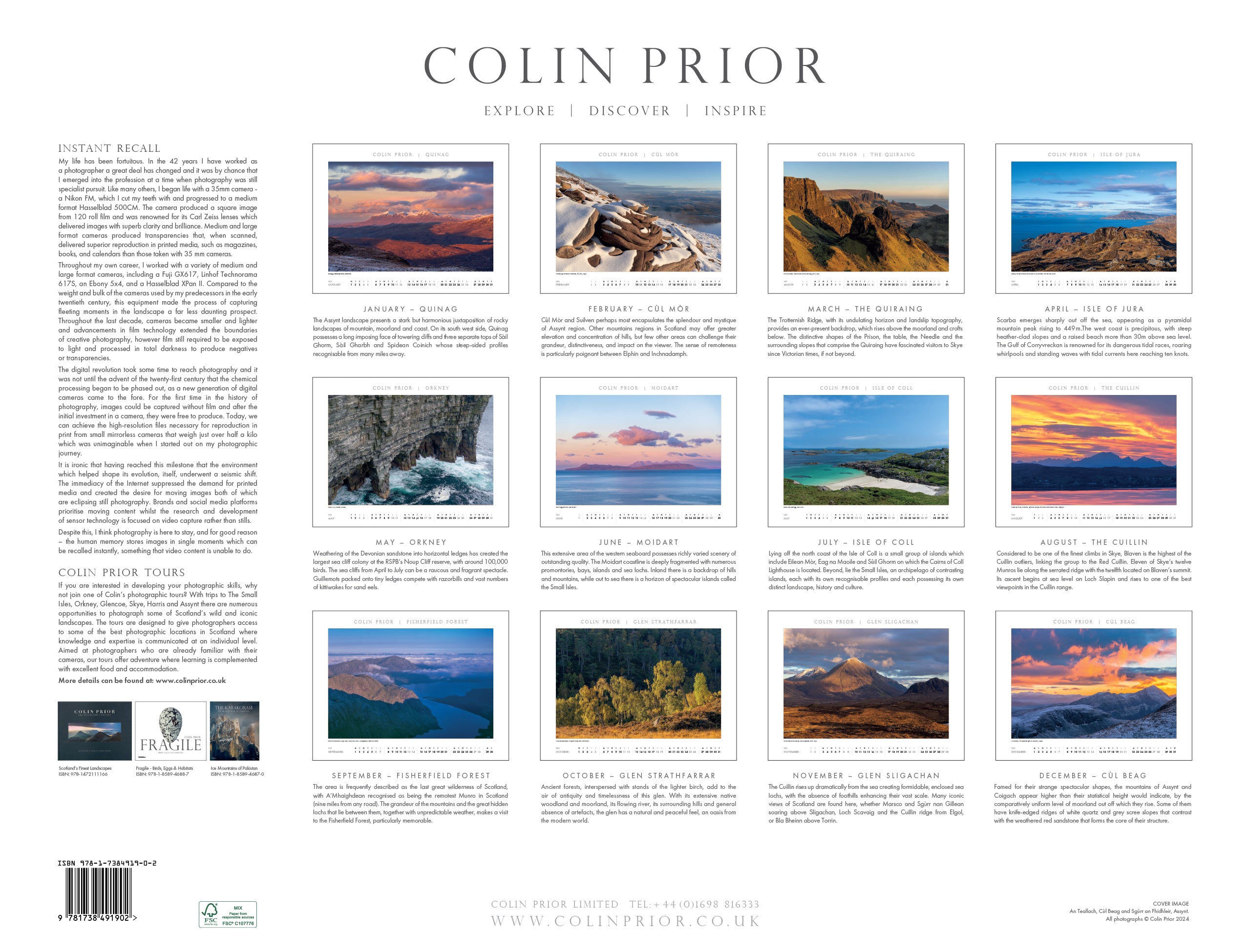 Scotland Wall Calendar 2025